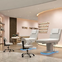 Mobilier de salon de beauté : Lit de massage électrique, table de soin médical, fauteuil de podologie, esthétique