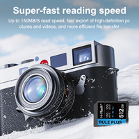 Carte mémoire H-Flash 128 Go Extreme PRO SDXC UHS-I C10 U3 V30 4K UHD pour usage domestique Bleu/Noir