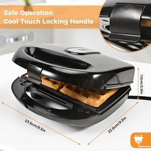 Factory Hot Sale Manual 2-Slice Kitchen Sandwich & <b>Waffle</b> <b>Maker</b> with Interchangeable Plates Household Use - Product Image 3