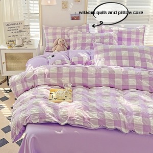 Bộ đồ giường khách sạn đặt lõi 4 mảnh bao gồm bó số lượng lớn cho sử dụng thương mại Cotton-Polyester 200tc chống bụi Mite - Product Image 3