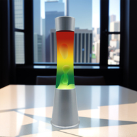 Lampe à lave J&R, lampe de table moderne en métal, style volcanique, à brancher, avec lumière blanche chaude douce 2700K pour salon, ROHS/FCC