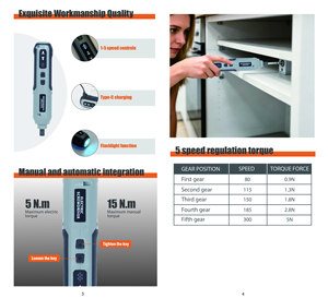 Destornillador Eléctrico Inteligente con Embrague de Torque, Kit de Herramientas Recargable de 3.6V SD-002 con Batería de Iones de Litio - Product Image 5
