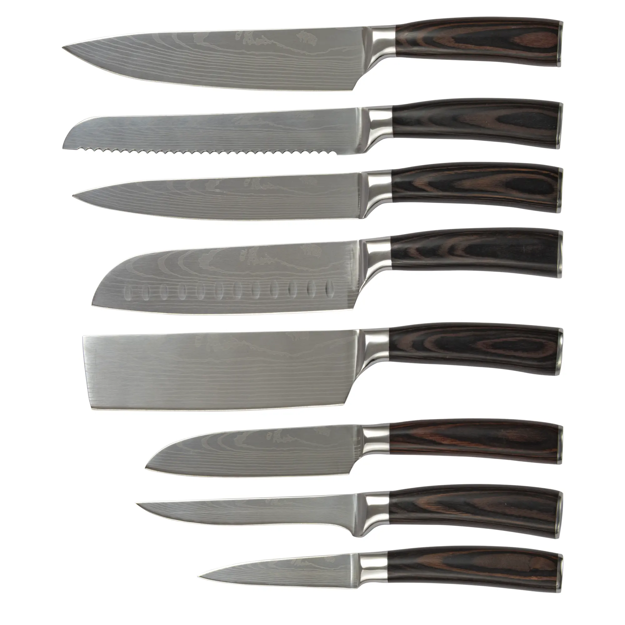 Damascus Steel Blade Kitchen Knife 8pcs New Classic Germany Damascus Knives Set With Gift Box