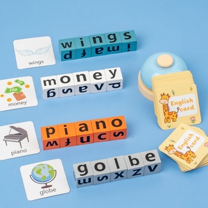Juego de Mesa de Madera para Aprender a Deletrear Palabras en Inglés, Juego de Ortografía, Juguetes de Aprendizaje del Alfabeto, Juguetes Educativos para Niños, Populares - Product Image 2