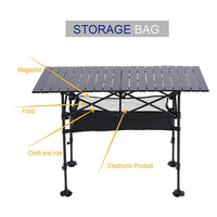 Chaise à gravité zéro élevée pliable légère pour le camping en plein air pelouse utilisation de jardin Table rectangulaire en aluminium peu encombrante