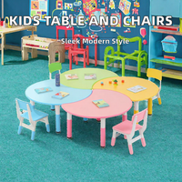 Ensembles de table et de chaises pour enfants en métal moderne pour garderie, crèche, école maternelle, utilisation en extérieur - Mobilier scolaire