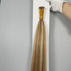 Dragonbeauty Factory Extensions de cheveux humains russes 100% naturels, 10-30 pouces, extensions de cheveux russes européens à pointe I, couleur mèches - Product Image 2