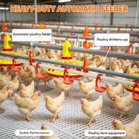 Système d'alimentation automatique portable en plastique pour élevage de poulets, ligne d'abreuvement à tétine, tuyau d'abreuvement de 25 mm, trémie pour poulailler