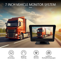 Caméra embarquée Wemaer 7 pouces HD grand angle étanche avec vision nocturne et écran de surveillance pour camion et bus avec caméra de recul