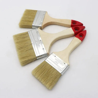 Ensemble de pinceaux de peinture DIY de qualité supérieure, nouveau design, à poils bio-couleur, manche en bois, qualité industrielle, avec virole en étain