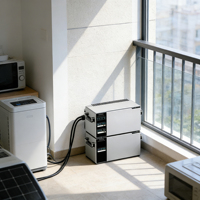 Système solaire photovoltaïque Plug and Play avec micro-onduleur et batterie de stockage d'énergie pour balcon superposé 5120Wh