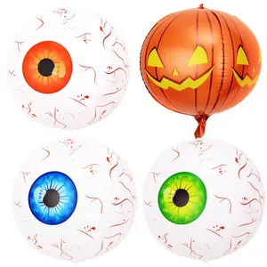 万圣节魔鬼眼球气球恐怖派对装饰用品红色血腥眼球