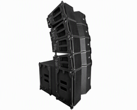 Système de sonorisation Line Array amplifié avec transducteurs magnétiques en ferrite et boîtier en contreplaqué de bouleau pour le renforcement sonore des lieux de concert