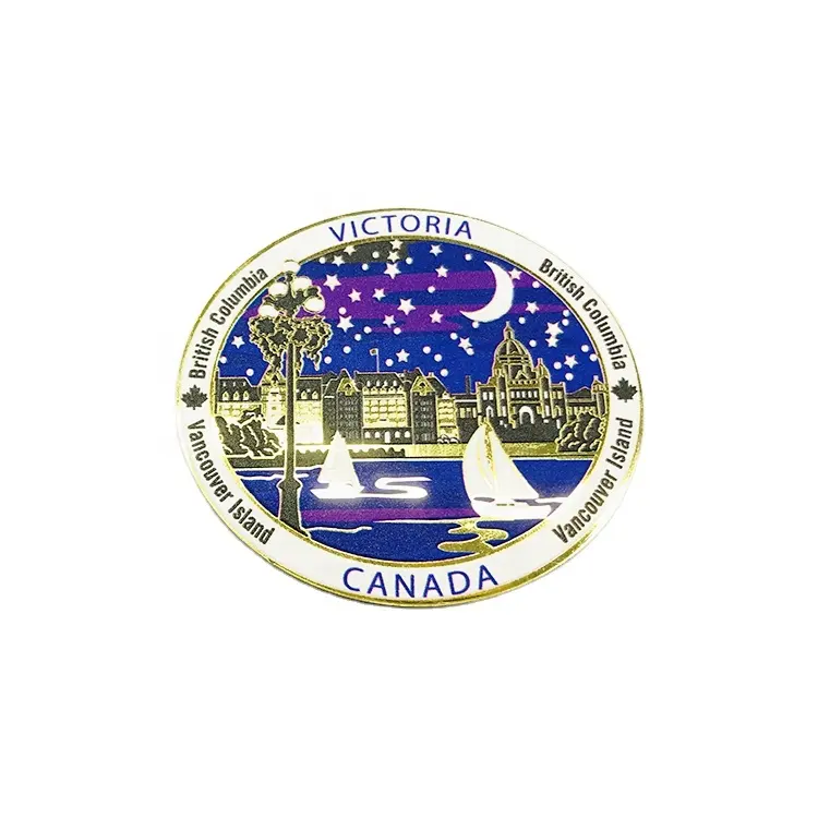Custom Personalized Full Colored Victoria Sky Souvenir Metal Fridge Magnet Ornaments