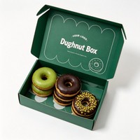 Boîtes d'emballage alimentaire en gros pour donuts au soja, de haute qualité, pour pâtisseries, gâteaux, biscuits, tartes aux œufs, boîte d'emballage alimentaire personnalisée