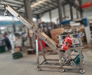 Tamiz vibratorio de descarga directa de acero inoxidable 304 en polvo de harina Dahan con transportador de tornillo - Product Image 2