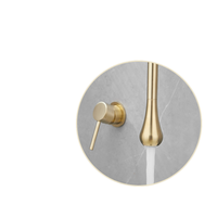 Robinet de lavabo de salle de bain moderne de luxe en laiton, à poser, avec bec en forme de goutte d'eau, mitigeur monocommande avec cartouche céramique et débit contrôlé