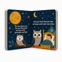 Pabrik Zhejiang Warna Kustom Ramah Lingkungan Film Laminasi Perfect Binding Cetak Offset Set Buku Papan Anak-Anak Bayi Karton
