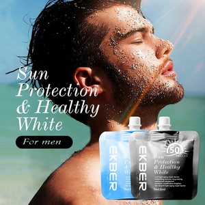 Basso Moq UVA UVB controllo olio impermeabile Spf 50 sbiancamento idratante formato <span class=keywords><strong>viaggio</strong></span> <span class=keywords><strong>crema</strong></span> <span class=keywords><strong>solare</strong></span> per gli uomini - Product Image 2