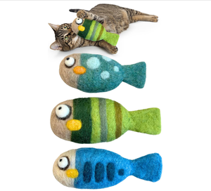 Nadelfilz-Set für Anfänger, <span class=keywords><strong>DIY</strong></span>-Set für Katzenspielzeug, handgefertigter Filzfisch, Wollfilz-Set für Katzen - Product Image 1