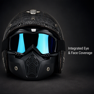 Nouveau casque de <span class=keywords><strong>moto</strong></span> rétro personnalisé en ABS pour fournisseurs B2B, taille XL, 3/4 ouvert, modulaire, vente en gros pour les distributeurs de motos - Product Image 2