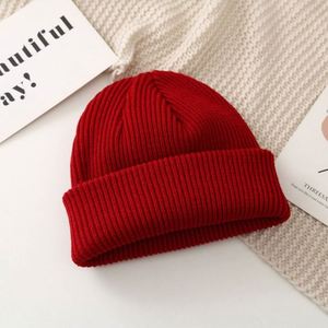 2025 Wholesale Personality Custom Hip Hop Light Panel <b>Plain</b> Soft Warm Knit Adult Winter Beanie Hat <b>Cap</b> - Product Image 5