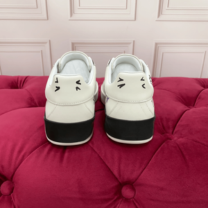 เทรนด์แฟชั่นรองเท้าผ้าใบสีขาวลายกราฟฟิตีหลากสีสำหรับผู้ชายและผู้หญิง ยี่ห้อ Dolces รุ่น Gabbna พื้นเรียบ ทอจากผ้าตาข่าย เหมาะสำหรับใส่ในชีวิตประจำวัน สไตล์ลำลอง - Product Image 5