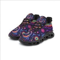 Vente en gros de baskets personnalisées grande taille, imprimé galaxie psychédélique, chaussures de course à semelle plate, design personnalisé, chaussures décontractées