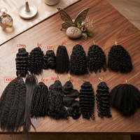 Nouvelle Conception 2026 – Extensions de Cheveux Humains Bouclés Birmanes Pré-Bouclées au Crochet pour Tresses – Couleur Naturelle