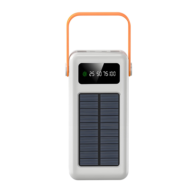 Big Capacity 100000mAh Solar Power Bank Built-in Cables Lanyard Camping Light Outdoor Power Station External Battery Charger