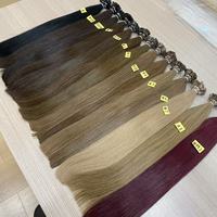Extensioni di Capelli Russi Remy di Alta Qualità con Punte a K, Doppia Trama a Macchina, Cheratina, Punta Piatta, Capelli Vergini, Pre-Bonded, All'Ingrosso