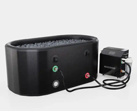 Baignoire de plongée froide gonflable avec couvercle, baignoire à glace ovale portable en Drop Stitch pour la récupération sportive, la remise en forme et la thérapie par la glace