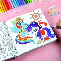 Livre de coloriage et de dessin pour enfants en papier épais écologique, à remplir, avec des motifs de dessins animés, pour cadeau de maternelle