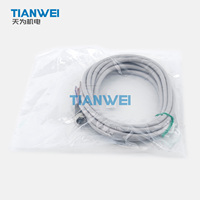 Câble pré-câblé M12 TAKEX SS-H5L 5M pour émetteur de rideau lumineux de sécurité série SS, assemblage de câble PVC 4 conducteurs IP67