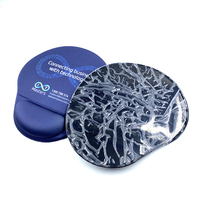 Tapis de souris ergonomique en mousse à mémoire de forme, Logo personnalisé en Silicone souple rempli de Gel de repos pour poignet d'ordinateur