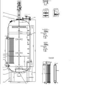 Tangki fermentasi baja tahan karat industri 100L-800L kecepatan tinggi agitasi jus uap pemanas reaktor 2000L mesin - Product Image 2