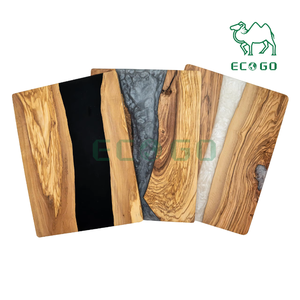 Planche à découper en résine noire et blanche en bois et planche de service pour la cuisine - Product Image 6