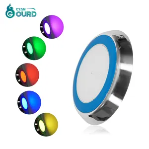 Đèn Dưới Nước RGB 12 Vôn Bằng Thép Không Gỉ IP68 Độ Sáng Cao Bể Bơi IP68 12W 18W 25W 35W Đèn LED Hồ Bơi