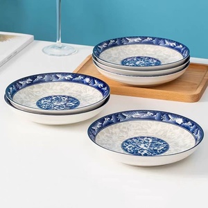 Piatto di verdura per uso domestico piccolo piatto di ceramica bianca da 6.25 pollici all'ingrosso con motivo vegetale per ristoranti - Product Image 1