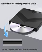 Lecteur de DVD externe 8-en-1 portable USB 3.0 avec lecteur/graveur de CD/DVD et lecteur de carte SD/TF pour ordinateur portable Windows Linux MacOS