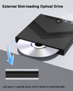 Lecteur de <span class=keywords><strong>DVD</strong></span> externe 8-en-1 portable USB 3.0 avec lecteur/graveur de <span class=keywords><strong>CD</strong></span>/<span class=keywords><strong>DVD</strong></span> et lecteur de carte SD/TF pour ordinateur portable Windows Linux MacOS - Product Image 3