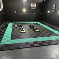 Baldosas Modulares Ventiladas para Piso de Garaje, Piso de Plástico, Tapete de Plástico para Taller de Detallado de Autos, Sala de Exposiciones