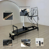 Máquina de Pilates Reformer Duradera y Estable con Colores y Logotipos Personalizables, con Media Potencia para Entrenamiento de Yoga y Fitness