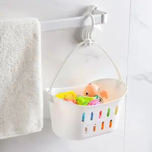 Cesta de almacenamiento de un solo gancho pequeña y creativa, cesta de almacenamiento colgante suave para baño o baño para uso de ropa y bolsas