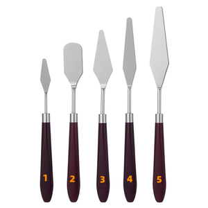 Set di <span class=keywords><strong>5</strong></span> Spatole per Pittura, Coltelli per Telaio, Accessori per Pittura a Olio, Adatti per Tela, Decorazione Torte Fai-da-Te - Product Image 1