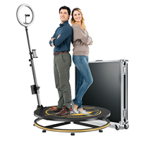 MWE US/EU auf Lager Schnelle Lieferung Steuerbare Handy 360 Fotobox Chacktok Software in 68/80/100cm Flight Case Erhältlich