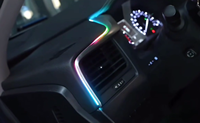 Pour LEXUS RX 450h 350 2016-2022, éclairage ambiant dynamique coloré, panneau noir piano, accessoires de mise à niveau de l'éclairage intérieur de la voiture