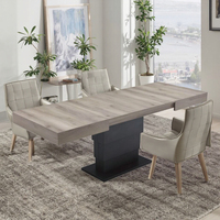 Table basse moderne extensible en bois réglable en hauteur pour la maison, la salle à manger, les fêtes, les sièges de 8 personnes pour la chambre à coucher