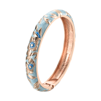 Bracelets indiens plaqués or 10 mm pour femmes, motif floral coloré cloisonné, accessoires de mode, vente chaude Daili
