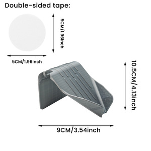 Wholesale Automatic Dehydration Soap Tray Wall Mounted Storage No Water Accumulation with Hooks and Matching Plastic Products - Product Image 6